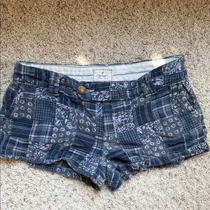 American Eagle Outfitters Gray Patchwork Jean Shorts